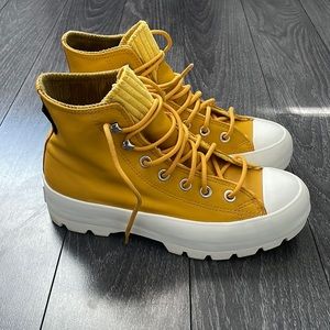 Converse Yellow High-Top Platform Sneakers